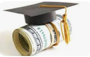 Graduation Cap on Dollar Bills