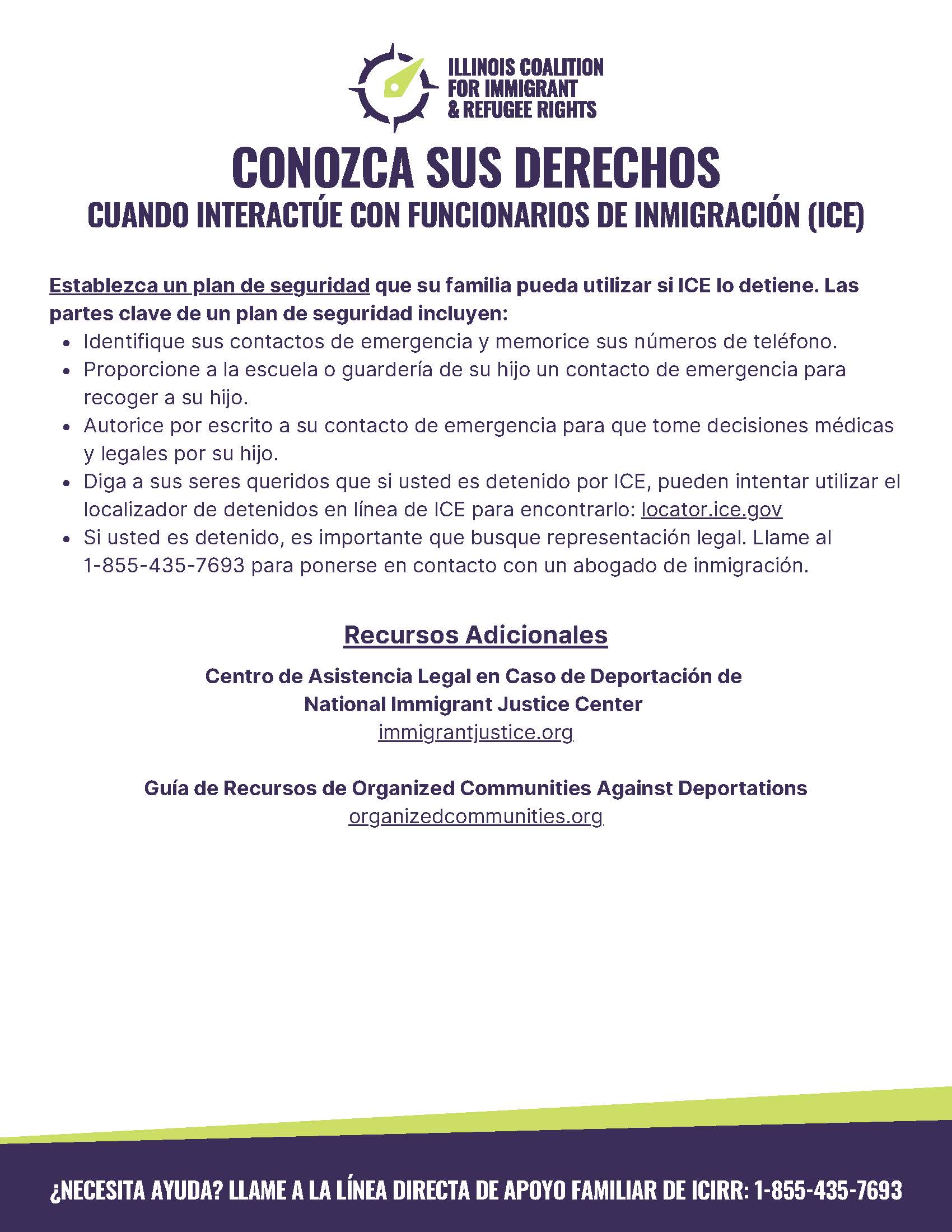 Spanish version of flyer 