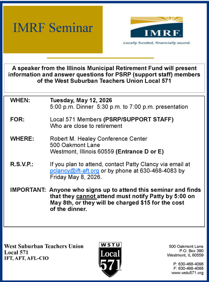 TRS Flyer -- Seminar May 12